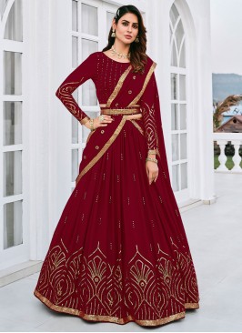 Maroon Sequins Trendy Lehenga Choli