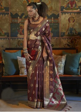 Maroon Weaving Festival Classic Saree