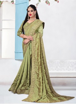 Marvelous Silk Green Bollywood Saree