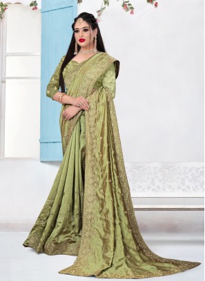 Marvelous Silk Green Bollywood Saree