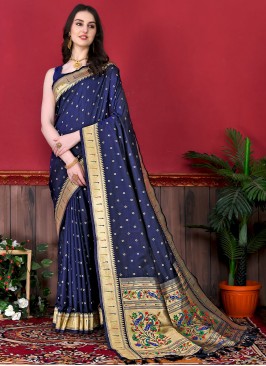 Masterly Silk Navy Blue Saree