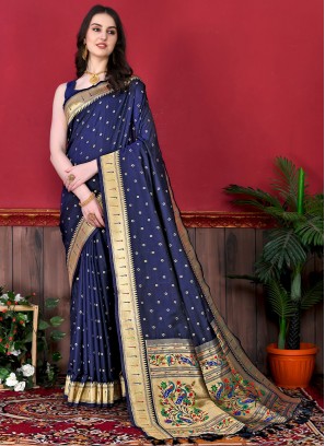 Masterly Silk Navy Blue Saree