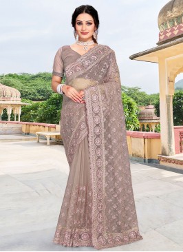 Mauve  Diamond Contemporary Style Saree