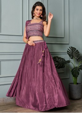 Mauve  Embroidered Readymade Lehenga Choli