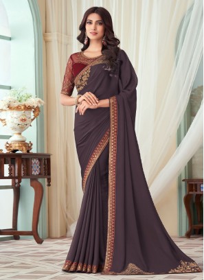 Mauve  Engagement Designer Saree