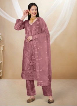 Mauve  Festival Net Palazzo Salwar Kameez