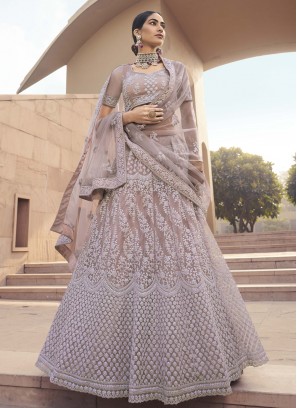 Mauve  Net Lehenga Choli