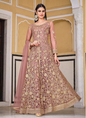 Mauve  Wedding Net Bollywood Salwar Kameez