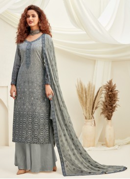 Mesmeric Embroidered Engagement Designer Palazzo Suit