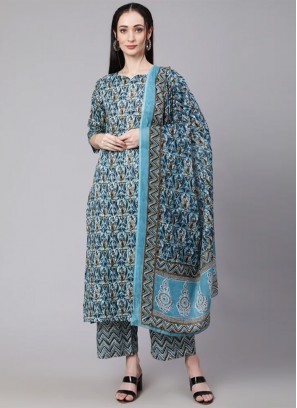 Mesmeric Multi Colour Printed Trendy Salwar Suit