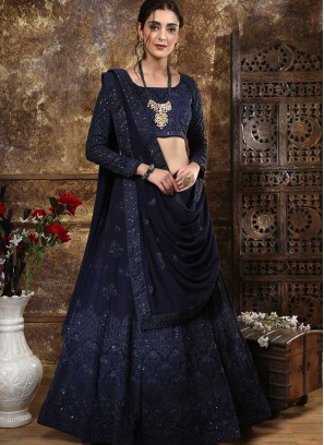 Mesmerizing Blue Color Designer Lehenga Choli