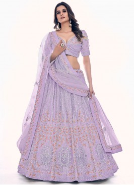 Mesmerizing Thread Net Trendy Lehenga Choli