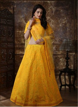 Mesmerizing Yellow Color Designer Lehenga Choli