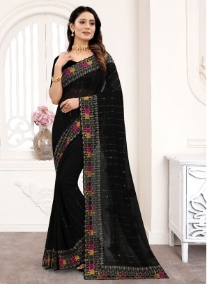 Miraculous Black Festival Classic Designer Saree