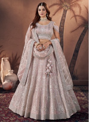 Miraculous Embroidered Net A Line Lehenga Choli