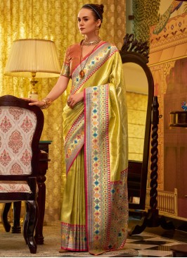 Miraculous Gold Festival Contemporary Saree