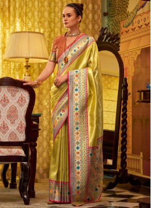 Miraculous Gold Festival Contemporary Saree