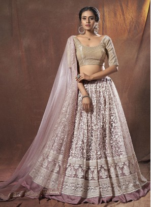 Miraculous Lavender Zari Lehenga Choli