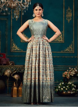 Miraculous Multi Colour Ceremonial Trendy Gown