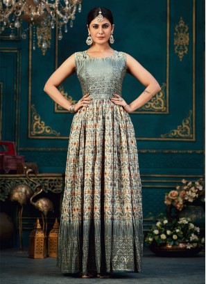 Miraculous Multi Colour Ceremonial Trendy Gown