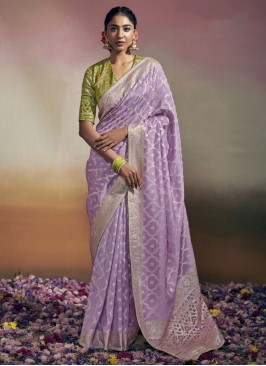 Mod Lavender Mehndi Classic Saree