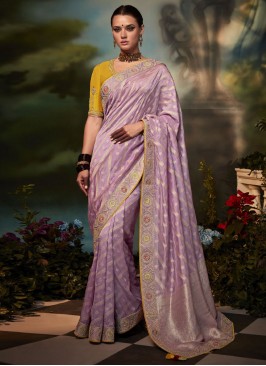 Mod Lavender Wedding Trendy Saree