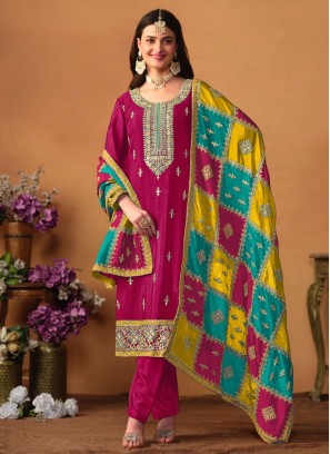 Mod Pink Festival Designer Salwar Suit