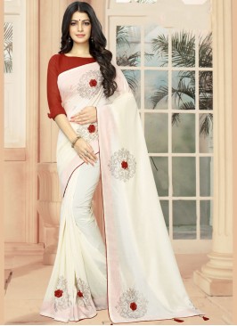 Mod Silk Embroidered Designer Saree