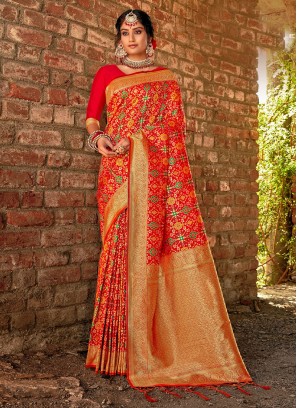 Modern Blended Cotton Sangeet Saree
