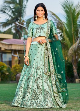 Modern Embroidered Satin Trendy Lehenga Choli