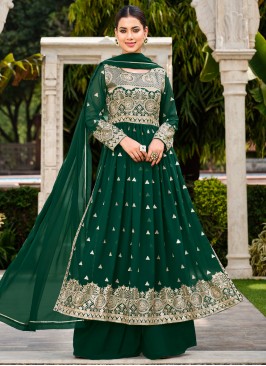 Modern Faux Georgette Palazzo Salwar Suit