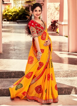 Modern Mustard Party Classic Saree