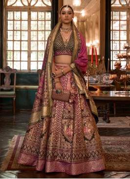 Modernistic Silk Multi Colour Printed Readymade Lehenga Choli