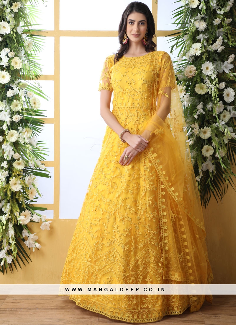 Designer Light Yellow Net Gown For Women in Nepal - Buy Women's Fashion at  Best Price at Thulo.Com