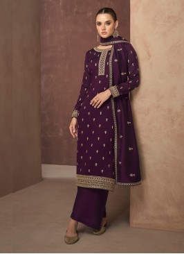 Modest Embroidered Silk Trendy Salwar Kameez