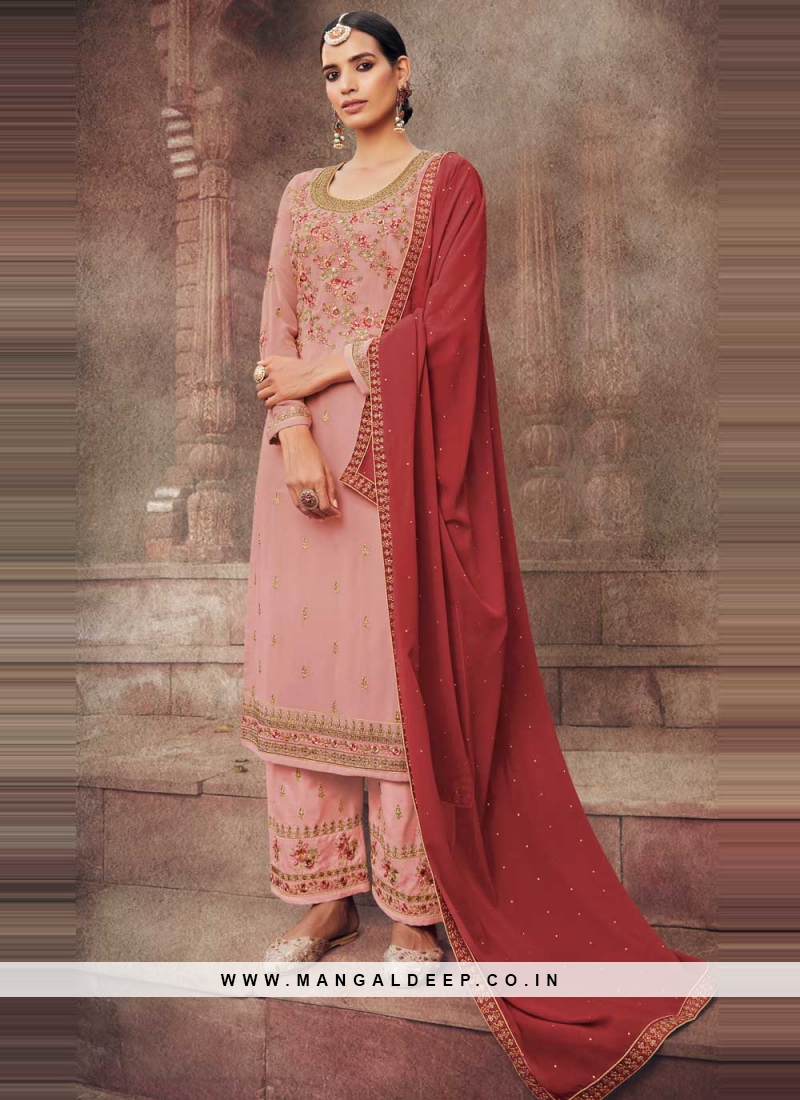 Modish Pink Festival Designer Pakistani Suit