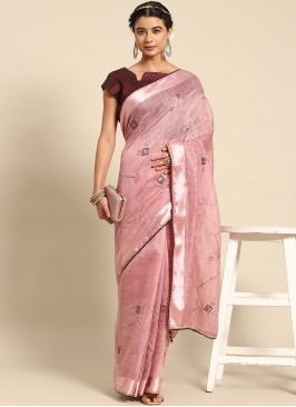 Modish Poly Cotton Party Casual Saree