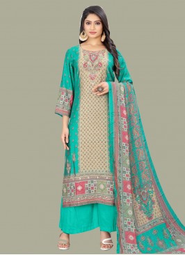 Monumental Digital Print Multi Colour Salwar Kamee