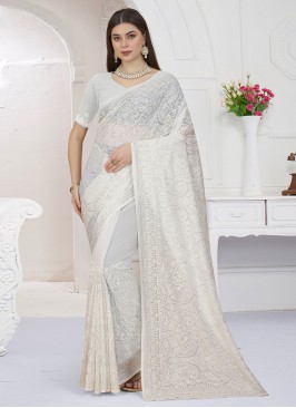 Monumental Georgette Engagement Designer Saree