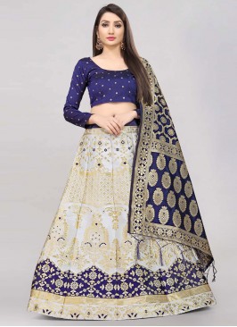 Monumental Jacquard Work Banarasi Silk Trendy Lehenga Choli