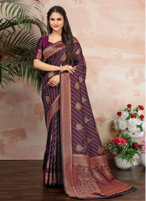 Monumental Satin Silk Wedding Trendy Saree