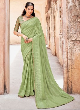 Monumental Sea Green Weight Less Trendy Saree