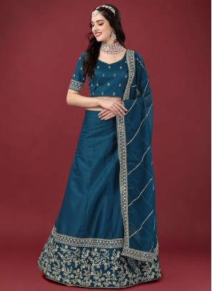Morpeach  Cord Satin Silk Trendy Lehenga Choli