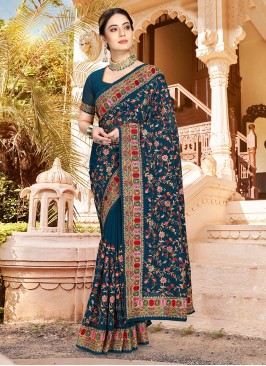 Morpeach  Georgette Classic Saree