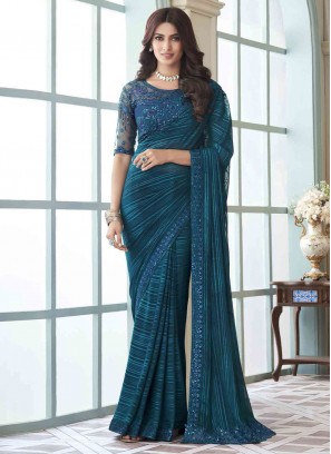 Morpeach  Sangeet Silk Contemporary Style Saree