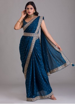 Morpeach  Sequins Party Designer Saree