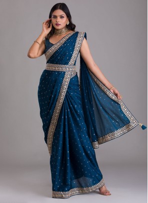 Morpeach  Sequins Party Designer Saree