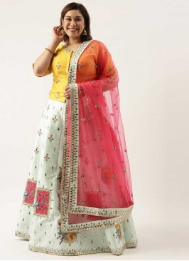Multi Color Art Silk Lehenga Choli