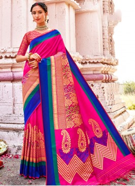 Multi Color Banarasi Silk New Saree