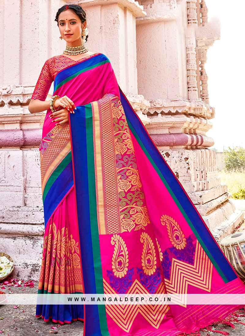 Multi Color Banarasi Silk New Saree